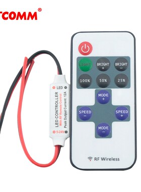 10 Keys RF Wireless Single Color Led Strip Dimmer DC 12V 10K
