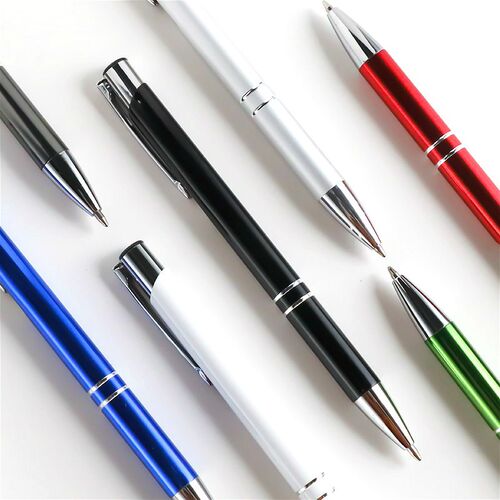 Ball Pen Stainless Steel Rod Rotating Metal Ballpoint Pen S
