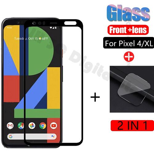 2 in 1 Camera Glass + Screen Tempered Glass For Google Pixe