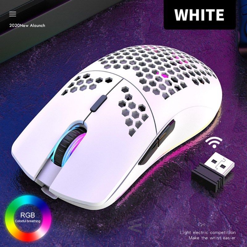 XYH80 Hollow-out Honeycomb 2.4G Wireless Gaming Mouse 4 Gear