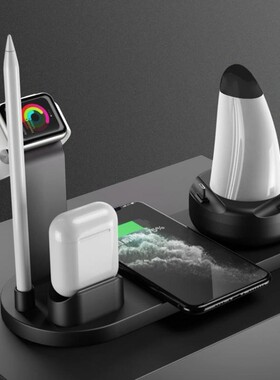 Wireless Charger Station 15W Fast Wireless Charging Dock 6