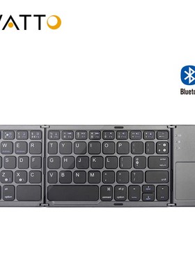 AVATTO B033 Portable thrice Folding Bluetooth Keyboard BT W
