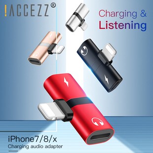 !ACCEZZ 2 in 1 Charger Calling Adapter For iphone 7 8 Plus