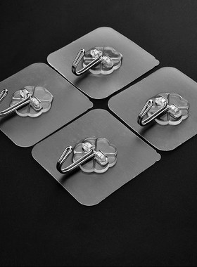10PCS Strong Hooks Transparent Self Adhesive Door Wall Hang