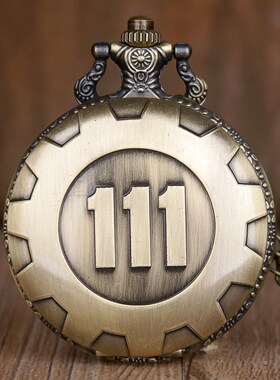 Retro Fallout 4 Vault 111 Quartz Pocket Watch Fashion Elect