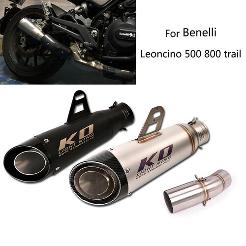 For Benelli Leoncino 500 800 Trail Exhaust Pipe Motorcycle M