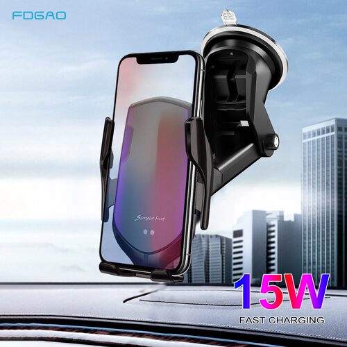 Qi Wireless Car Charger 15W Quick Charge For iPhone 12 11 X