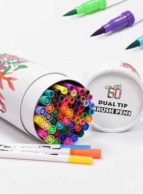 60 Colors Art Markers FineLiner Drawing Painting Pens Waterc
