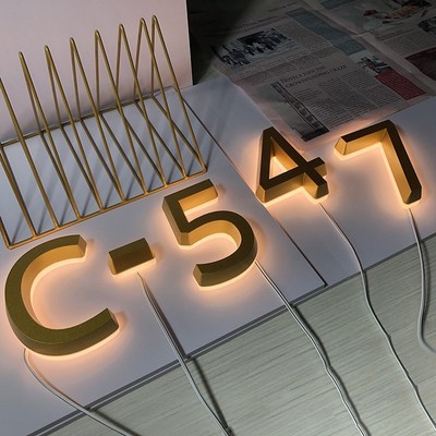 Acrylic Mini House Numbers 0 9 ABC 3D Modern Customs outdoo