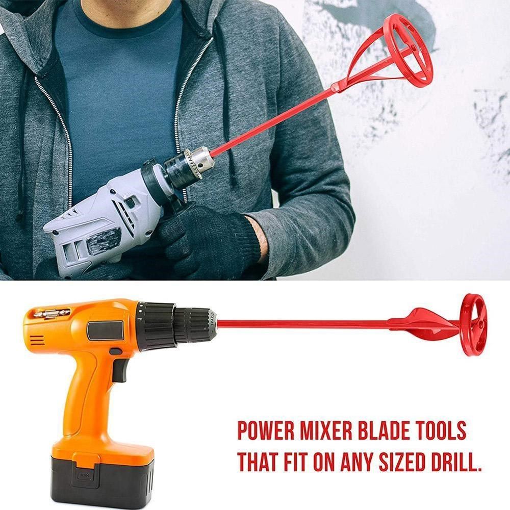 hexagon shaft plaster paint mixer red mixing paddle rod for