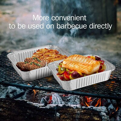 30pcs 570ml Disposable BBQ Drip Pan Tray Aluminum Foil Tin L