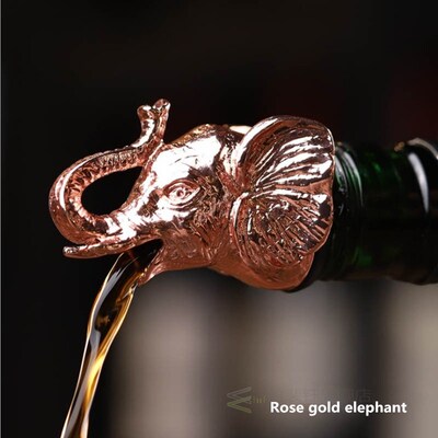 Deer head stainless steel pourer, animal wine stopper, wine