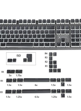 PBT Double Shot Shine Through ANSI ISO Pudding Keyset  MX Me