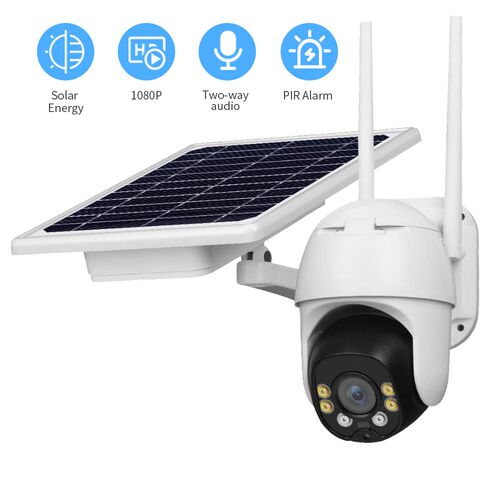 1080P Wireless Security IP Camera Outdoor WIFI Solar Panel
