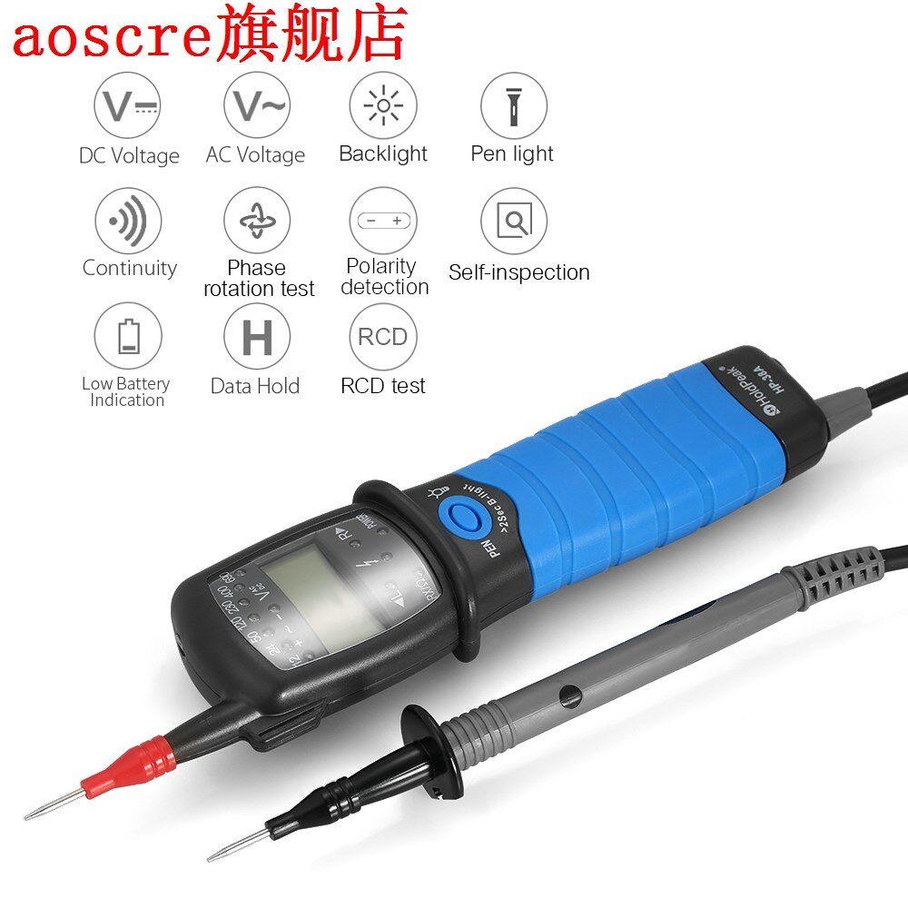 Digital Voltage Tester Voltmeter Auto-range LCD AC DC Detect