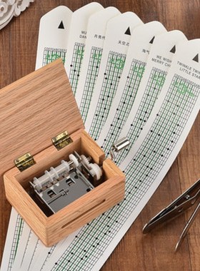 30 Tone DIY Hand cranked Music Box with Hole Puncher Paper