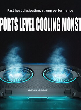 Gaming Laptop Cooler two Fan Two USB Port Led RGB Lighting N