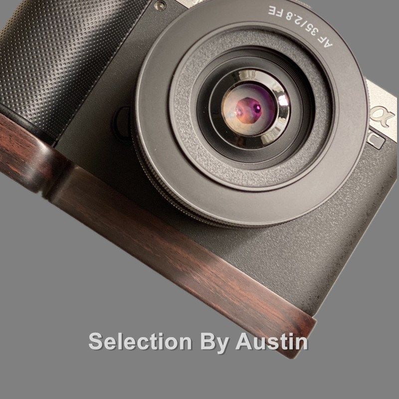 Wooden Wood Hand Grip Plate Bracket For Sony A7C Alpha 7C E