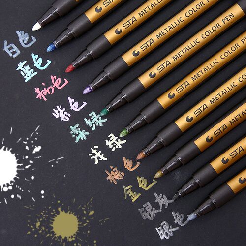 New Arrival Metallic Micron Pen Detailed Marking Color Meta