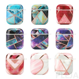 Luxury Marble Plating Pattern Headset Cover For Apple Airpo