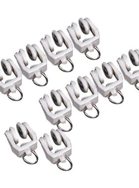 10pcs Bathroom Shower Window Curtain Track Rail Runners Slid