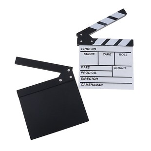 20*20cm Director Video Acrylic Clapboard Dry Erase TV Film