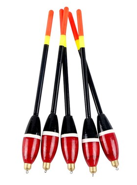 5pcs Fishing Bobber Cork Glow Balsa Wood Buoys Fishing Stop