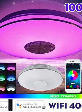 100W 85-265V wifi Led Ceiling Light Remote Control bluetooth