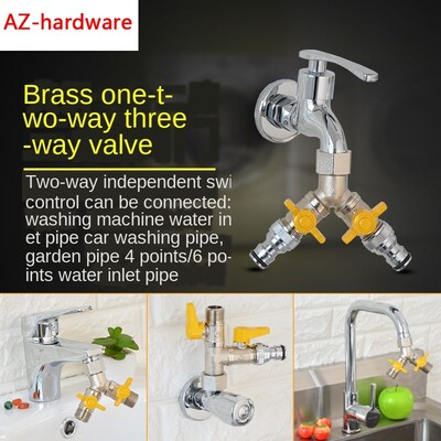 Ball valve switch Washer faucet diverter valve three way on
