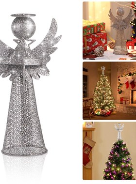 Amosfun Christmas Tree Topper Angel Treetop Decoration Angel
