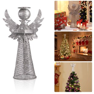 Amosfun Christmas Tree Topper Angel Treetop Decoration Angel