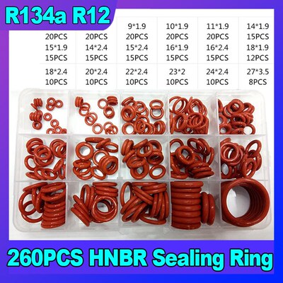HNBR Rubber Red R134a R12 O-Ring Seal Kit Assortt Set  Car A