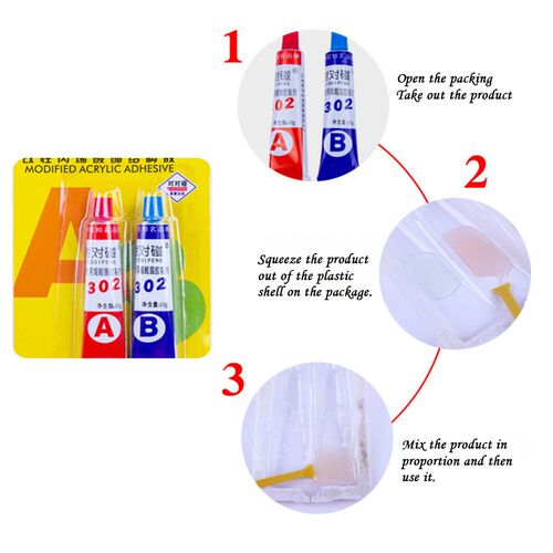 2pcs/set AB epoxy resin translucent glue 20G Super adhesive