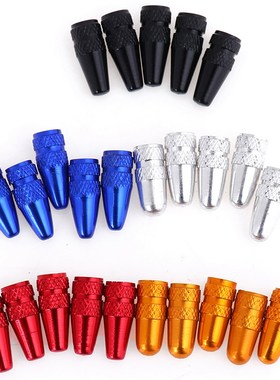 5pcs/set Aluminium Bike Presta Valve Cap MTB Wheel Rim Tyre