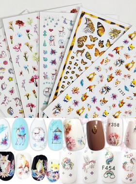 3D Nail Sticker Decals Cartoon Seabed Crab Design Nail Art