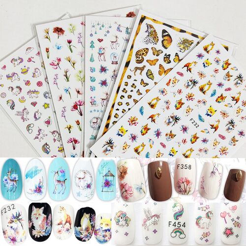 3D Nail Sticker Decals Cartoon Seabed Crab Design Nail Art