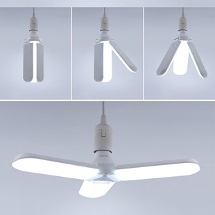 60W LED folding garage light Three leaf bulb lamp wide pres
