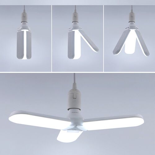 60W LED folding garage light Three leaf bulb lamp wide pres
