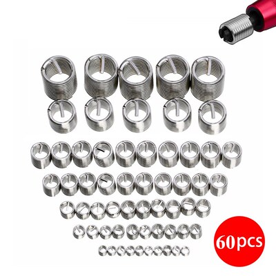 YOUEN 60pcs 304 Stainless Steel Metric Helicoil Wire Thread