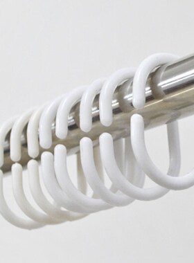 12Pcs/Lot Hot Curtain Poles Shower Rod Hook Hanger White Col