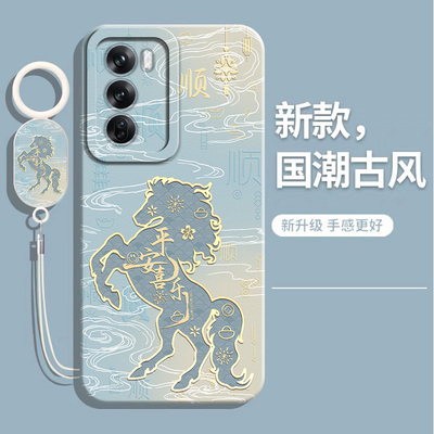 适用opporeno12手机壳液态软壳