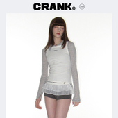 网纱拼接可拆卸背心纯色修身 CRANK 25春夏新品 百搭背心