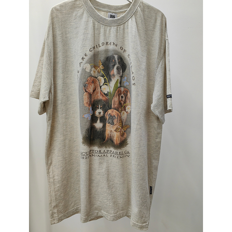 SCULPTOR 徐梦洁同款正品经典款流行上衣猫狗可爱宽松短袖T恤夏女