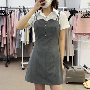 CITYBREEZE新款内搭外穿皆可西装吊带连衣裙韩国正品代购