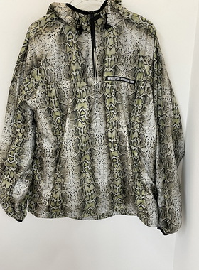 SCULPTOR原创设计光面花纹半拉链帽衫宽松连帽卫衣