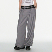 CRANK 裤 24年秋高级感纯色低腰长裤 垂坠感休闲显瘦直桶西装