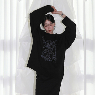 少女印花宽松休闲百搭圆领套头卫衣 二次元 CLUT STUDIO