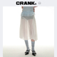 叠穿 CRANK 搭配 高腰显瘦中长款 A字裙 25春夏 网纱半身裙女