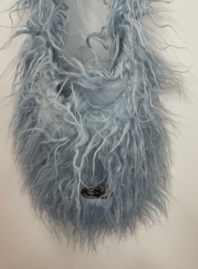 SCULPTOR毛绒蒙古单肩包时髦个性可调节长肩带女生包