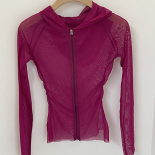 开衫 打底连帽衫 透视网纱长袖 SCULPTOR李孝利同款